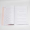 Notebook with blank lined pages, ideal for writing, note-taking, or journaling. Perfect for personal, academic, or professional use, showcasing clean, minimalist design for organized note storage.