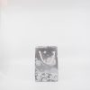 Bold silver marbled gift bag with rope handles, perfect for luxury packaging or special occasions. Stylish and functional for presenting gifts.