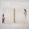 Vegan leather notebook with floral design, Spiral-bound, ideal for personal or professional journaling, Scrapbook, or note-taking at The Wraperie.