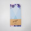 Vegan-friendly shopping list pad with floral blue and pink design, perfect for meal planning and grocery lists.
