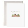 Thanks for raising me with fresh vegetables, garden-fresh thank you card, The Wraperie.