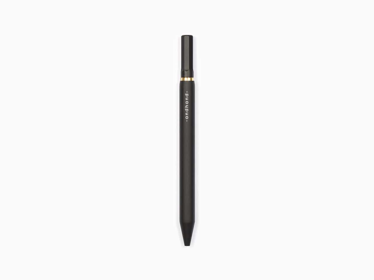 Black stylus pen with gold accents for digital drawing and note-taking.
