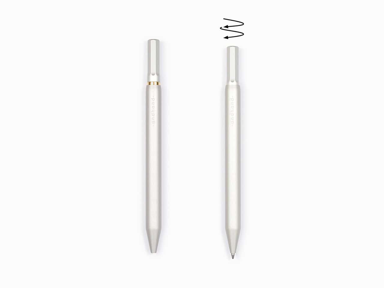Sleek white disposable stylus pen with a gold accent, designed for digital touchscreens and note-taking. Perfect for use with tablets and smartphones for smooth, precise writing and drawing.