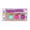Colorful set of six mini ice cream shoppe squishy toys with vibrant swirl designs, perfect for children’s sensory play and stress relief, suitable for ages 6 and up at The Wraperie.