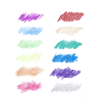 Colorful chalk scribbles in purple, red, beige, turquoise, green, coral, pink, violet, gray, and blue on white background. Artistic texture, vibrant shades, and playful design ideal for creative and educational themes.