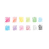 Vibrant pastel chalk colors array for creative design projects or artistic inspiration. Bright shades including pink, yellow, green, blue, purple, and black in a textured chalk style.