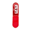 Disposable lighter with red casing, adjustable flame, and safety lock, ideal for convenience and outdoor use. Perfect for everyday needs, camping, and grilling, featuring a compact design.