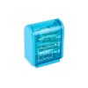 Miniature blue sharpener with 