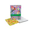 Vivid floral and bird pattern journal with colorful cover and matching interior pages, perfect for writing or journaling, from The Wraperie.