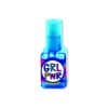 Bright blue hand sanitizer bottle with 