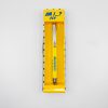 Bright yellow pen with "Am I...?" text, in stylish packaging, perfect for custom or promotional stationery from The Wraperie.