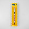 Bright yellow and white promotional pen with "AM I...?" and "PEN" text, packaged in a colorful box, perfect for branding and giveaways at The Wraperie.