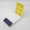 Bright yellow decorative sticker sheet with floral patterns, ideal for custom wrapping and gift packaging at The Wraperie. Perfect for adding a stylish touch to your presents.