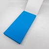 Bright blue and white wrap with The Wraperie logo, showcasing customized food wrapping solutions for restaurants and caterers. Perfect for branding and eco-friendly packaging.
