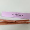 Lavender scented cedarwood pencils in light pink packaging from The Wraperie, perfect for gift sets and eco-friendly writing accessories.