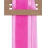 Pink satin ribbon 2m for gift wrapping and crafting, luxurious accessory for decorating presents, DIY projects, and floral arrangements.