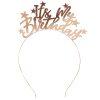 Golden "It's My Birthday" headband for birthday celebrations, party accessories, and themed event decor to add a fun festive touch.