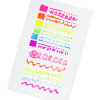 Bright colorful marker doodles on white paper showcasing creative design ideas for wraps and food presentation at The Wraperie.