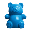 Colorful blue teddy bear mold for custom candies, chocolates, and baking treats from The Wraperie. Perfect for creating adorable edible furry bear shaped confections.