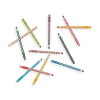Colorful patterned gel pens with dotted, striped, and geometric designs, perfect for creative writing, doodling, and note-taking at The Wraperie.