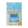 Bright blue gift pack featuring a cute, sparkling gem art kit with a cat design, perfect for children ages 8 and up, includes artwork, gem tray, wax pencil, and 6 gem packs for creative craft projects.