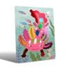 Vibrant plush dinosaur and underwater animal activity mat featuring colorful designs and educational elements for kids. Perfect for sensory play and imaginative fun.