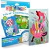 Vibrant foil art and coloring pages featuring playful underwater sea creatures and a cute pink octopus, perfect for kids age 6+ to explore creativity and sensory fun through foil art activities.