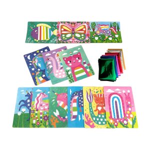Bright colorful kids' napkins with unicorn, rainbow, and whimsical animal designs for parties and celebrations. Perfect for children's birthdays, events, or themed parties. High-quality paper, fun patterns.