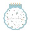 Colorful notebook cover with bee and flower illustrations, labeled "Little Notes" for cute stationery and journaling fans.