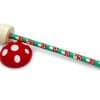 Red and white mushroom-themed slime tool with a decorative polka dot mushroom-shaped topper, ideal for slime crafts and DIY projects.