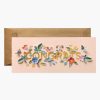 Vibrant “Congrats” greeting card with colorful paper flowers and butterflies, perfect for celebrating special occasions, from The Wraperie. Beautiful handcrafted design with elegant gold lettering.