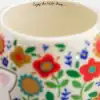 Colorful floral coffee mug with 