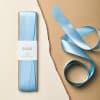Blue satin ribbon for gift wrapping and craft projects, eco-friendly recycled satin ribbon, 3 meters length from The Wraperie.