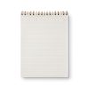 Blank spiral notebook with lined pages for note-taking or journaling, perfect for office, school, or home use.