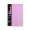 Be more organized planner notebook with purple cover, labeled 