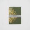 Green pocket notebook with gold foil detailing from The Wraperie, perfect for journaling, note-taking, or gifting. Stylish and functional stationery for everyday use.