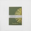Elegant green and gold notebook with a minimalist design, perfect for journaling and note-taking, made in England by Lonetree. Ideal for office and personal use.