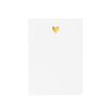 Gold heart detail on personalized greeting card from The Wraperie for special occasions or messages.