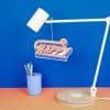 Colorful desk lamp with floating 