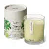 Aery Citrus Tonic scented candle with natural essential oils in a clear glass container, accompanied by a decorative box, inspired by fresh citrus fruits like lime, bergamot, and mandarin for uplifting home ambiance.