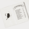 Enchanted-themed contents page with whimsical illustrations, including an owl on a branch, moon, and stars, for a magical storytelling or fantasy publication.