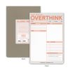 Overthinking journal notepad featuring motivational worksheets, to-do lists, and mindfulness prompts for stress relief and mental clarity. Perfect for daily planning and self-care routines.