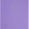 Purple notes notebook with gold foil text, stationery notepad for writing, daily planner, and organization.