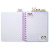 Colorful notebook with rainbow and animal-themed stickers, ideal for kids' writing and drawing. Perfect for school and creative activities.