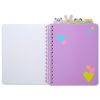 Colorful spiral notebook with cute rainbow and animal stickers, ideal for kids' journaling and note-taking at The Wraperie.