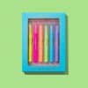 Bright pastel-colored motivational wax highlighters set in a decorative cardboard box, perfect for students and professionals who love inspirational stationery.