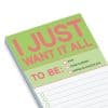 Vibrant neon green and pink notepad with 