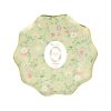 Colorful floral-patterned ceramic plate with gold rim, 8-piece set from Laduree, featuring pastel hues and elegant design, ideal for upscale dessert presentation and decorative tableware.