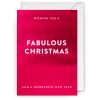 Bright pink Christmas card with "Fabulous Christmas" message, perfect for holiday greeting cards and festive occasions.