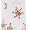 Festive holiday gift bag with snowflake design and red ribbon handle, perfect for seasonal greetings and gift wrapping at The Wraperie.